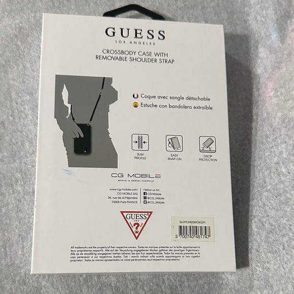Guess Torebka Universal Cell Phone Bag Shoulder Bag 4G  New Guess Transparent Pink Crossbody Phone Case